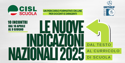 Un percorso formativo di CISL Scuola e IRSEF IRFED